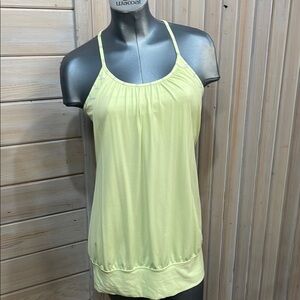 Lululemon Athletica Green Pleated Tank Top Relaxed Fit